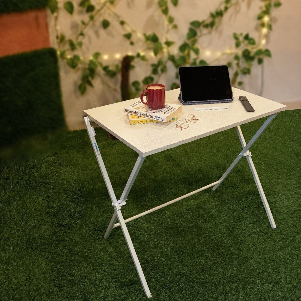 Blumuno X-Plus Multi-purpose Table (White Teak Finish)
