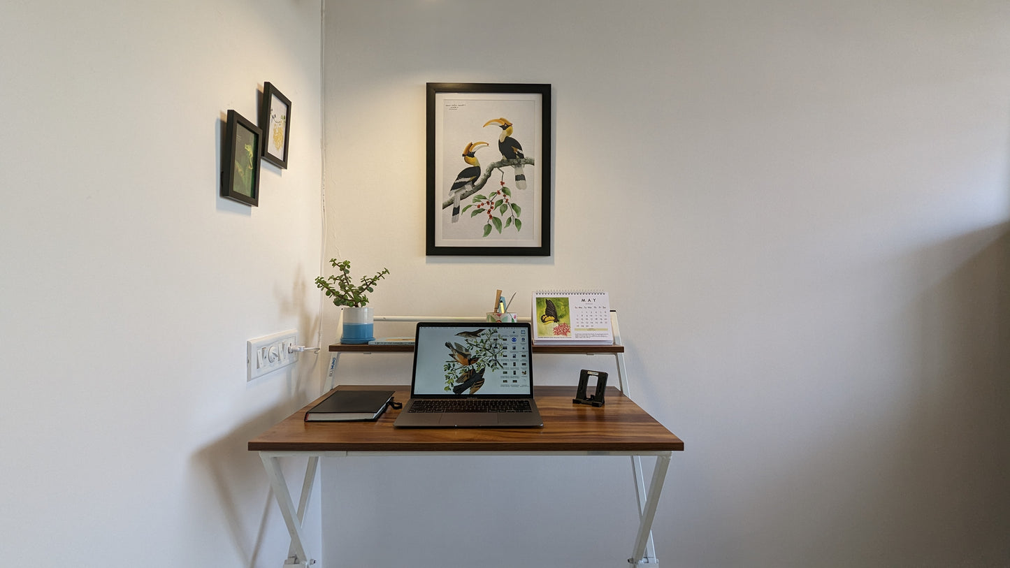 Blumuno X-Plus Folding Table (Posh Wooden Finish)