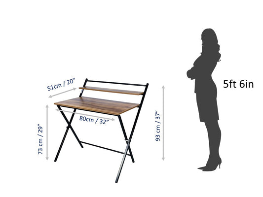 Blumuno X-Plus Folding Table (Natural Wooden Finish)