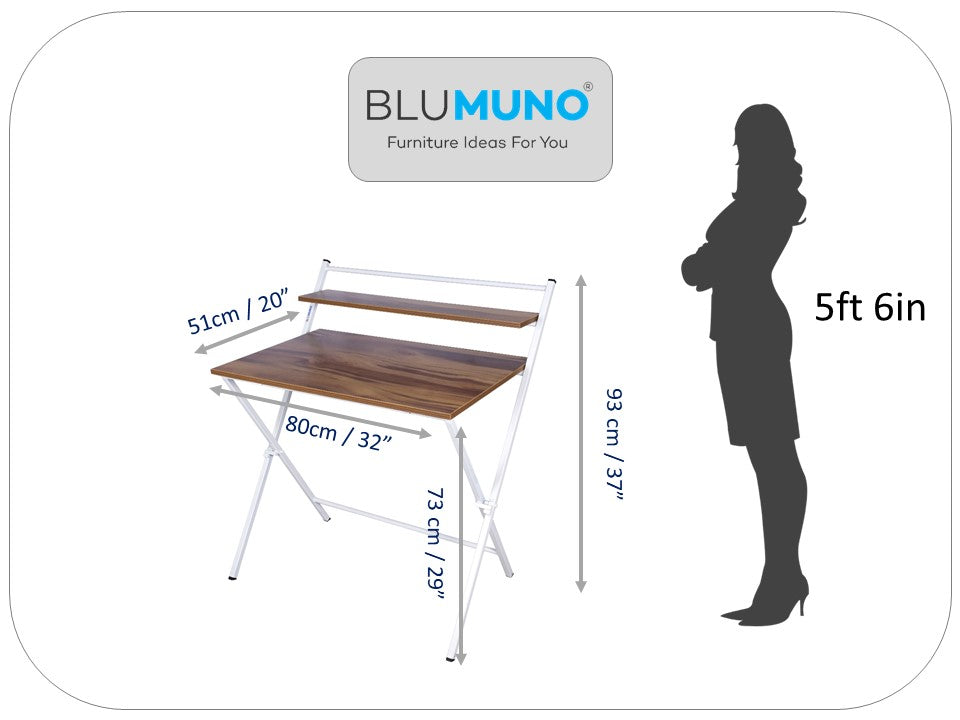 Blumuno X-Plus Folding Table (Posh Wooden Finish)
