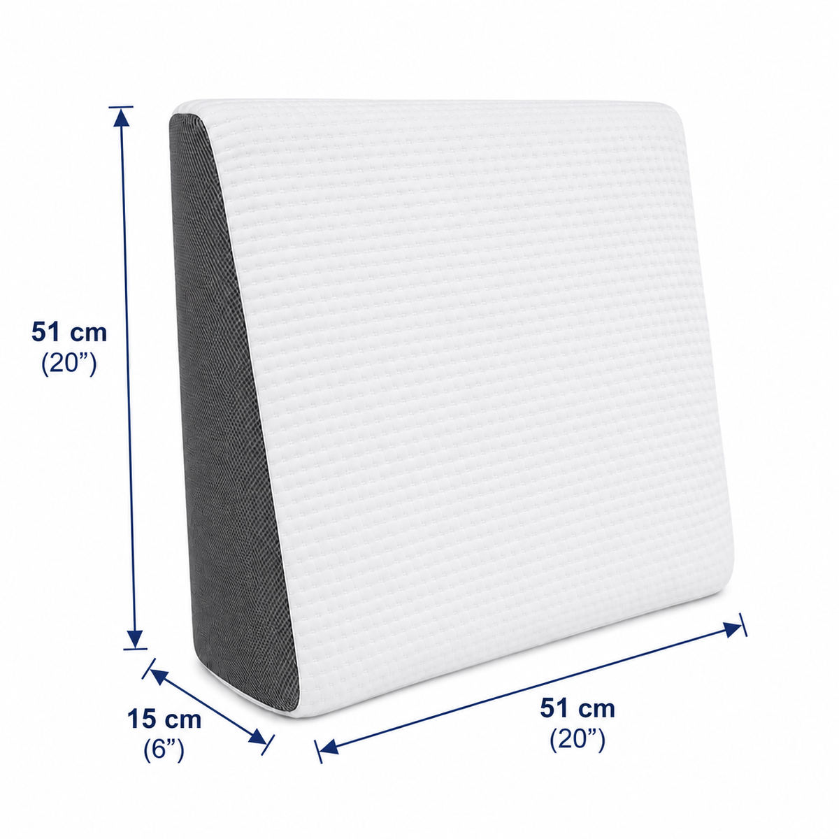 Blumuno Memory Foam Wedge Pillow – 6-Inch Support Cushion