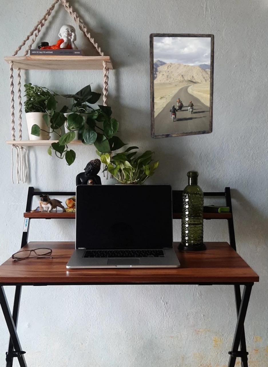 Blumuno X-Plus Folding Table (Natural Wooden Finish)