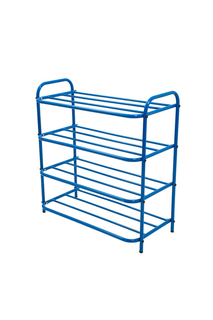 Blumuno 4-Level Metal Shoe Rack (Blue)