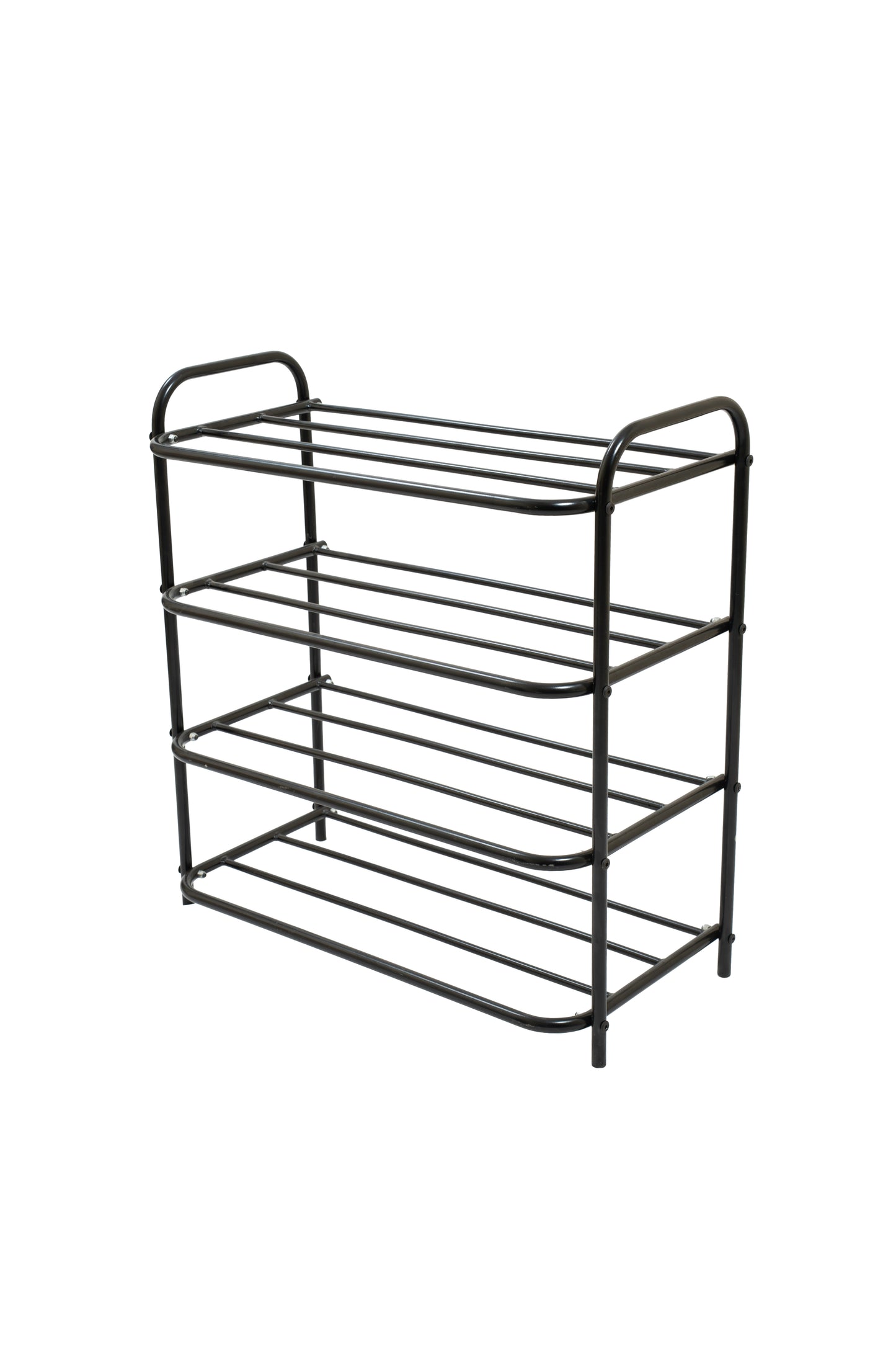 Blumuno 4-Level Metal Shoe Rack (Black)