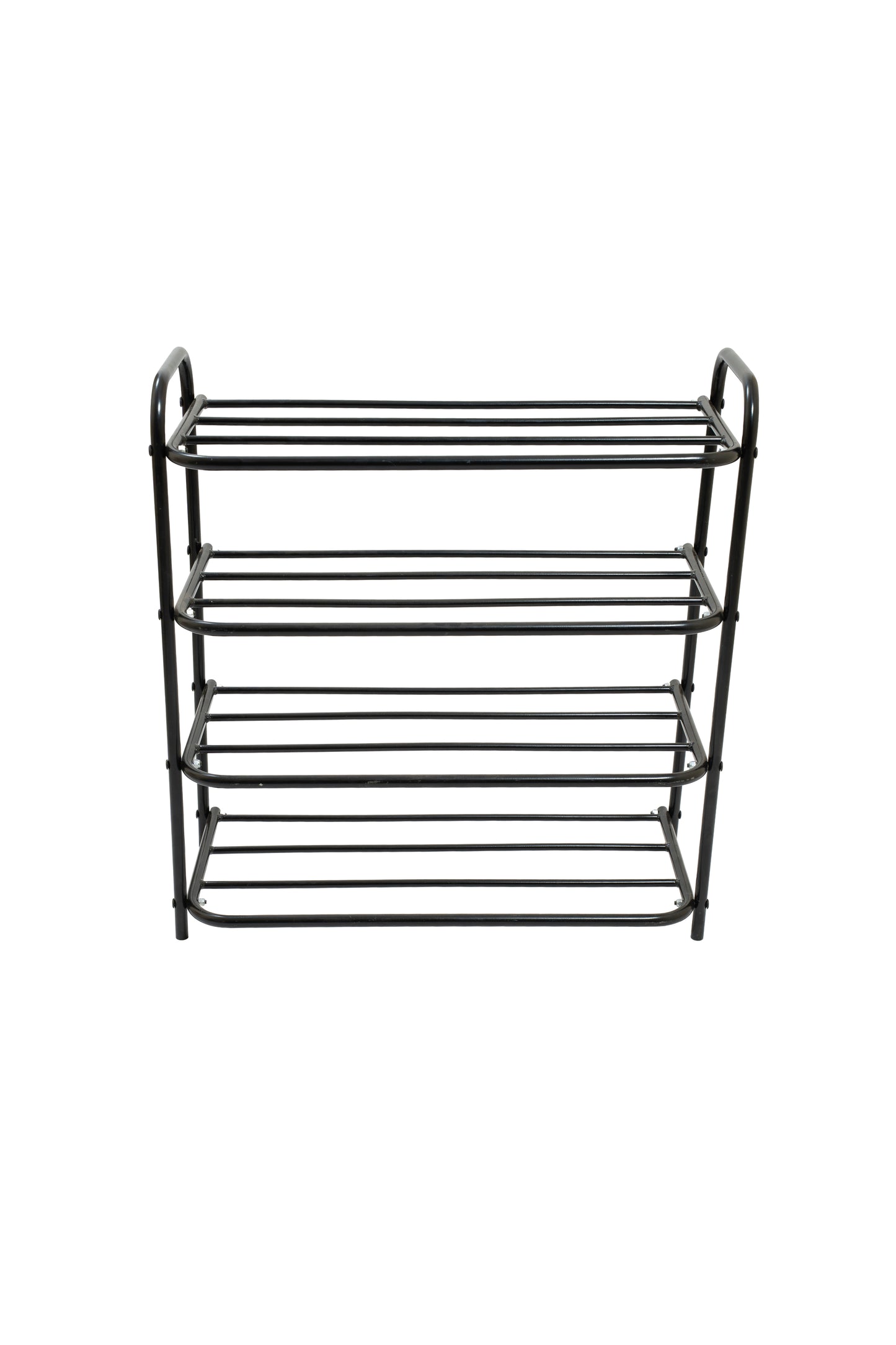 Blumuno 4-Level Metal Shoe Rack (Black)