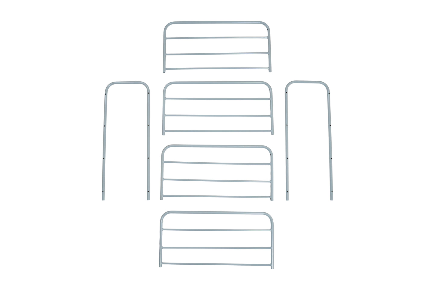 Blumuno 4-Level Metal Shoe Rack (Gray)