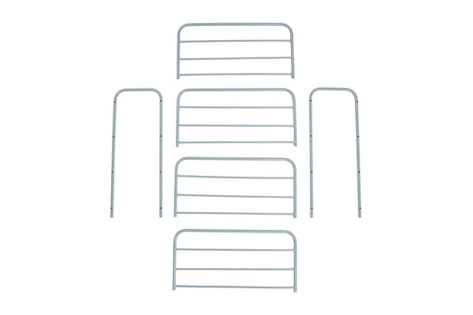 Blumuno 4-Level Metal Shoe Rack (Gray)