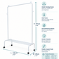 BLUMUNO Wardrobe Wingman Hanger Trolley (White)