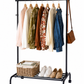 Blumuno Height -Adjustable Cloth Hanger Trolley with Wheels (Light-Weight)