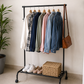 Blumuno Height -Adjustable Cloth Hanger Trolley with Wheels (Light-Weight)