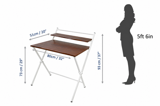 Blumuno Live Edge Acacia Wood X-Plus Folding Table