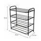 Blumuno 4-Level Metal Shoe Rack (Black)