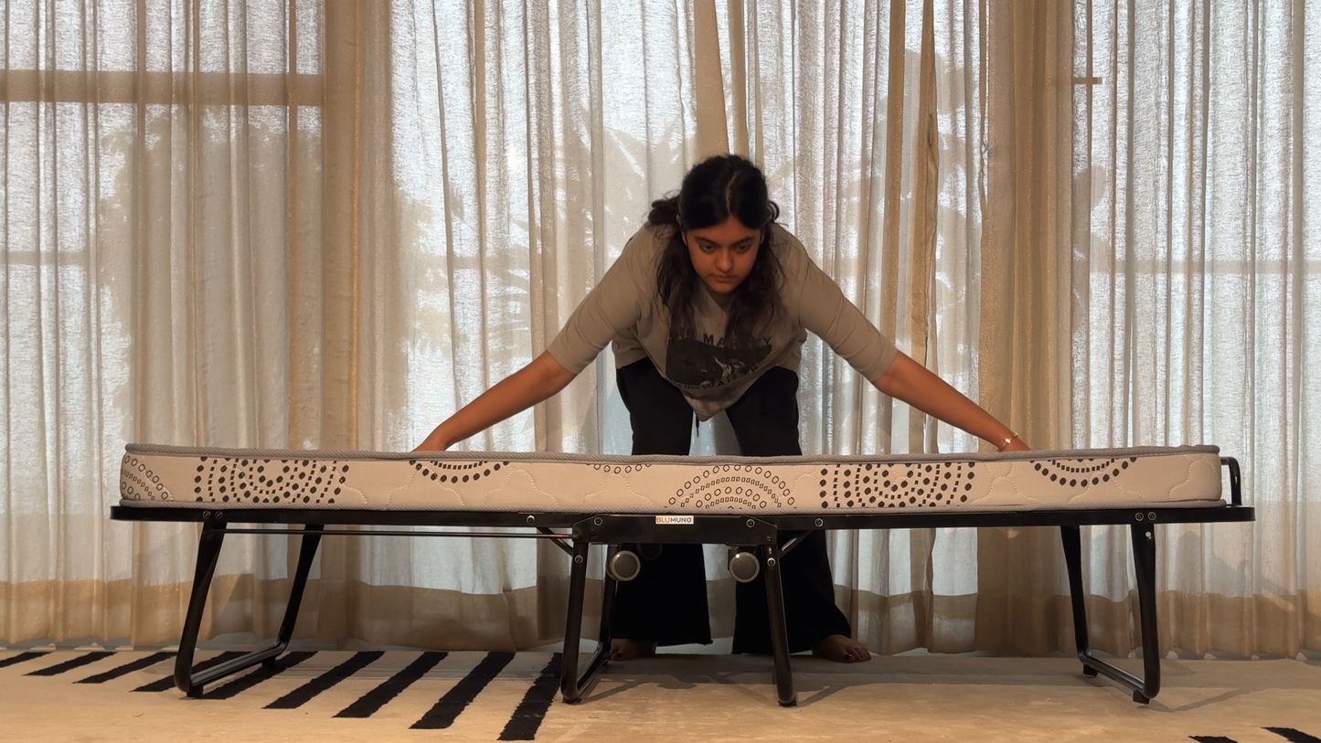 ULTIMA FOLDING ROLL-AWAY BED with Quilted Mattress