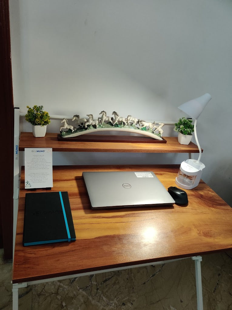 Blumuno X-Plus Folding Table (Posh Wooden Finish)