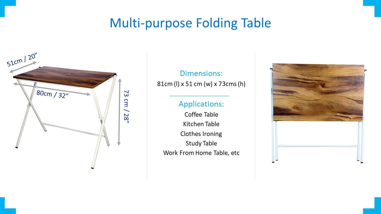Blumuno X-Plus Multi-purpose Table (Posh Wooden Finish)