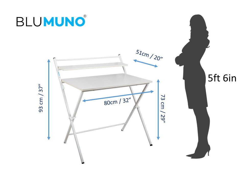 Blumuno X-Plus Folding Table (Dreamy White)