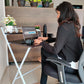 Blumuno X-Plus Folding Table (Walnut Black Finish) - Display Pieces