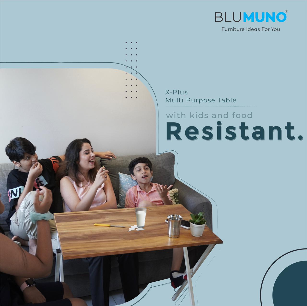 Blumuno X-Plus Multi-purpose Table (Walnut Black Finish)